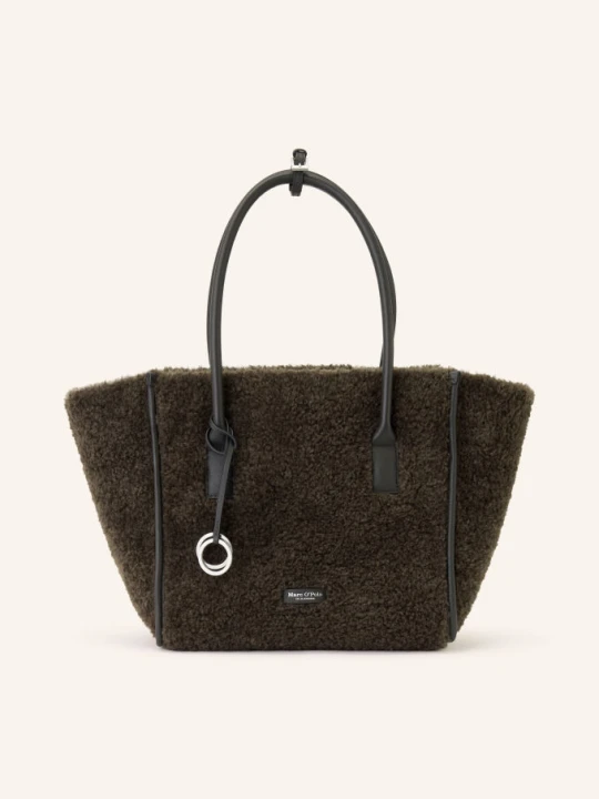Zdjęcie produktu Marc O'polo Shopperka Z Futerka Pluszowego braun CIEMNOBRĄZOWY