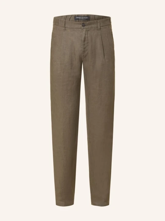 Zdjęcie produktu Marc O'polo Spodnie Chino Z Lnu Osby O Zwężanym Kroju braun KHAKI