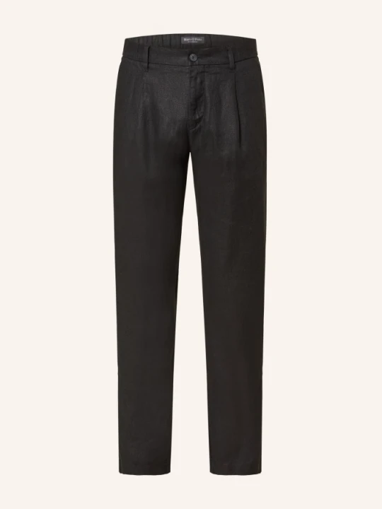 Zdjęcie produktu Marc O'polo Spodnie Chino Z Lnu O Zwężanym Kroju schwarz CZARNY