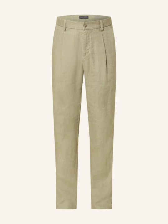 Zdjęcie produktu Marc O'polo Spodnie Chino Z Lnu Osby O Zwężanym Kroju gruen KHAKI