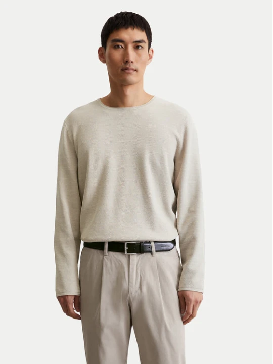 Zdjęcie produktu Marc O'Polo Sweter 526 5023 60080 Kremowy Regular Fit