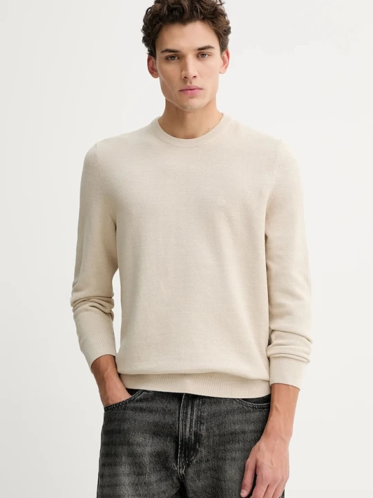 Zdjęcie produktu Marc O'Polo sweter bawełniany beżowy