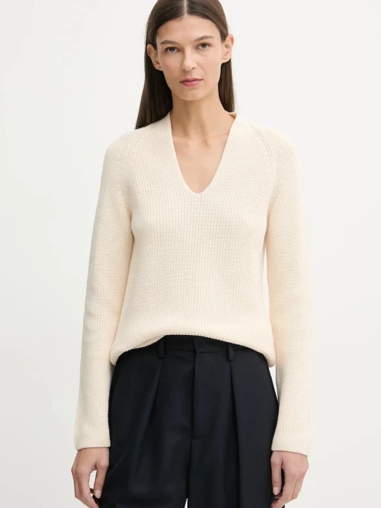 Zdjęcie produktu Marc O'Polo sweter bawełniany beżowy