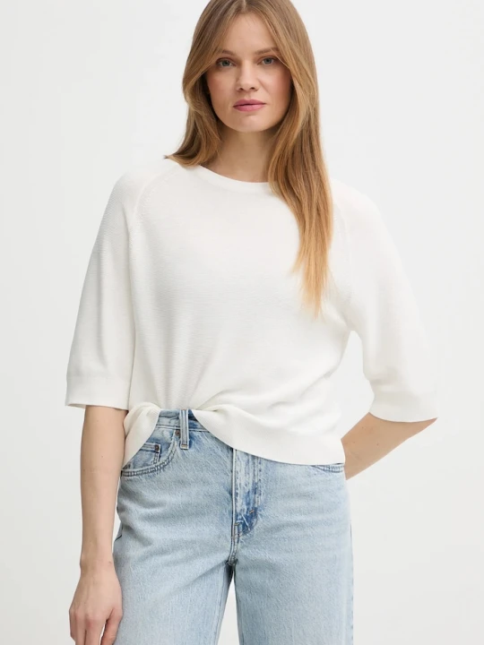 Zdjęcie produktu Marc O'Polo sweter bawełniany beżowy
