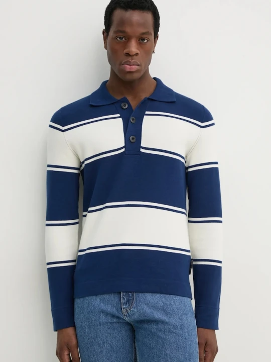 Zdjęcie produktu Marc O'Polo sweter bawełniany granatowy