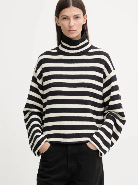 Zdjęcie produktu Marc O'Polo sweter bawełniany granatowy