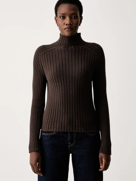 Zdjęcie produktu Marc O'Polo sweter damski bawełniany brązowy