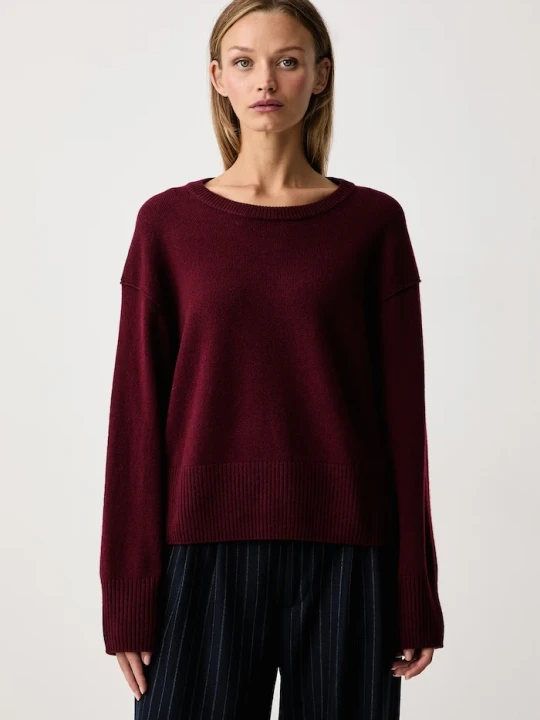 Zdjęcie produktu Marc O'Polo sweter damski wełniany bordowy