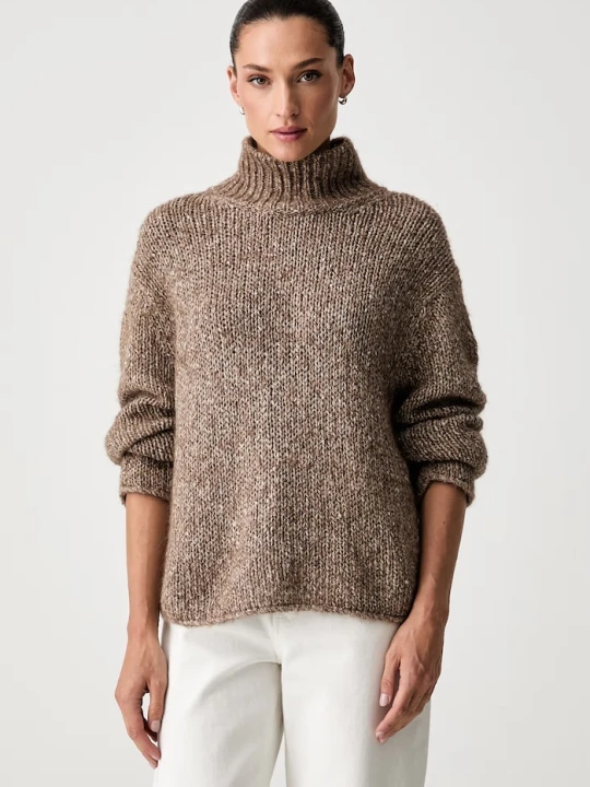Zdjęcie produktu Marc O'Polo sweter damski z dodatkiem wełny brązowy