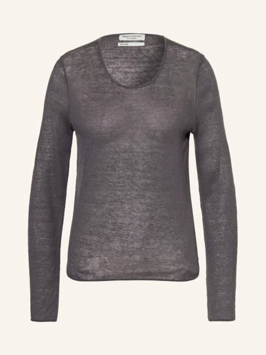 Zdjęcie produktu Marc O'polo Sweter Lniany grau CZIEMNOSZARY
