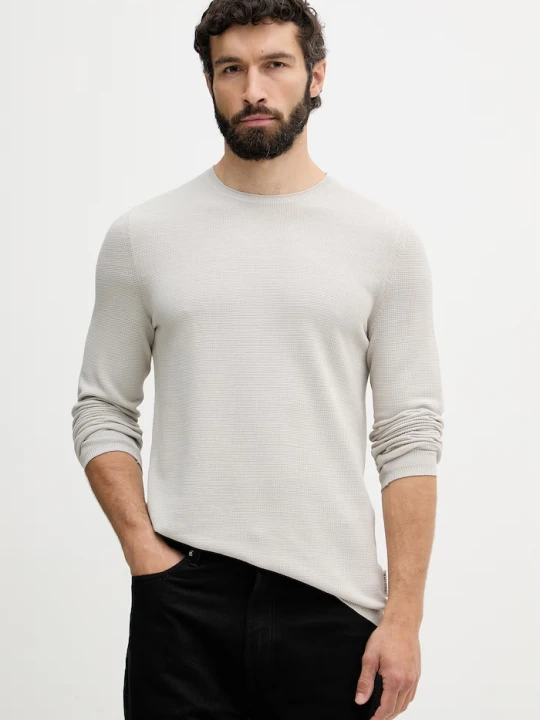 Zdjęcie produktu Marc O'Polo sweter męski bawełniany szary