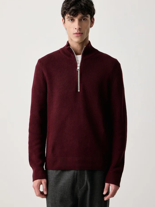 Zdjęcie produktu Marc O'Polo sweter męski bawełniany bordowy
