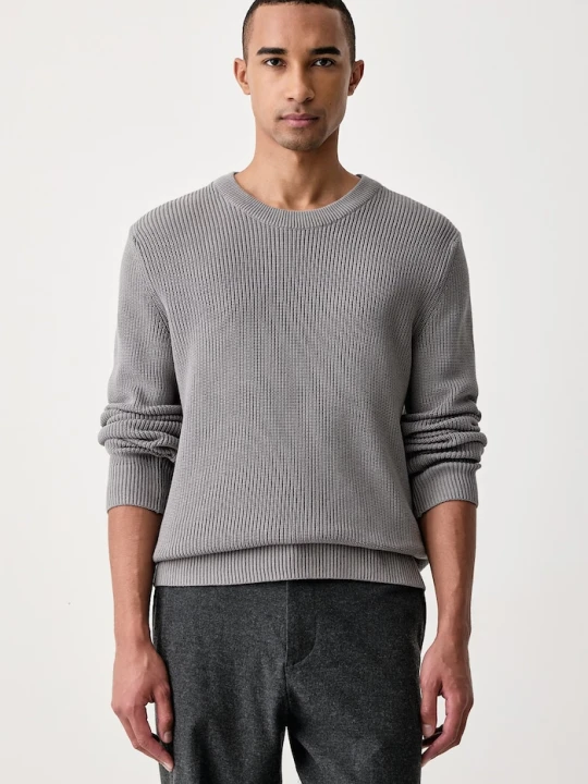 Zdjęcie produktu Marc O'Polo sweter męski bawełniany szary