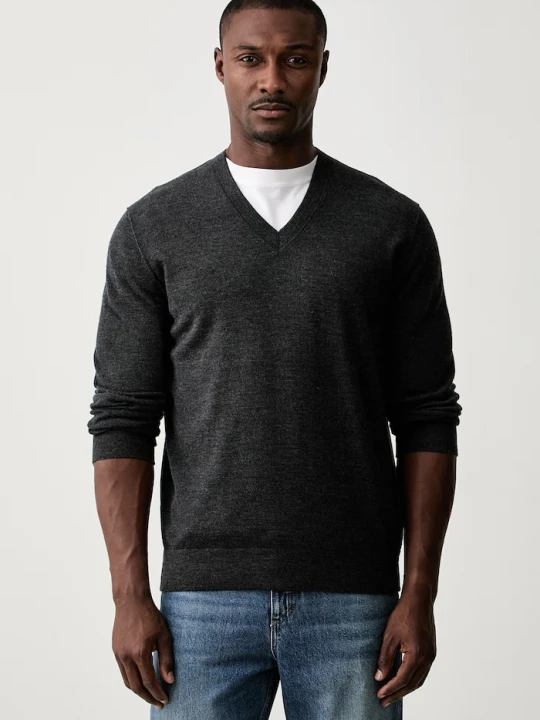 Zdjęcie produktu Marc O'Polo sweter męski wełniany szary