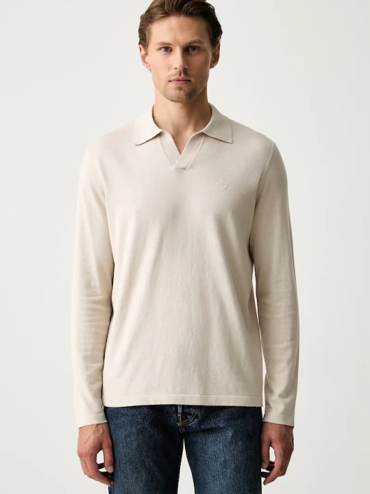 Zdjęcie produktu Marc O'Polo sweter męski z bawełną beżowy