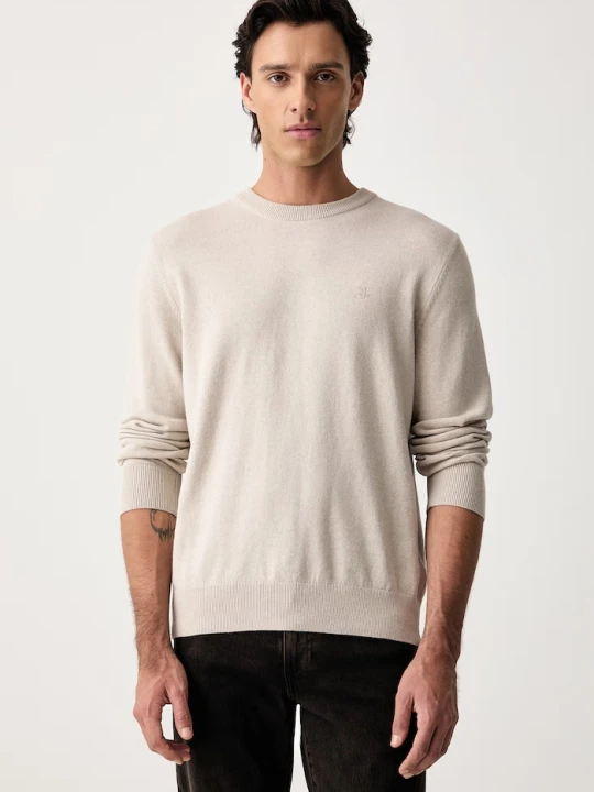 Zdjęcie produktu Marc O'Polo sweter męski z dodatkiem wełny beżowy