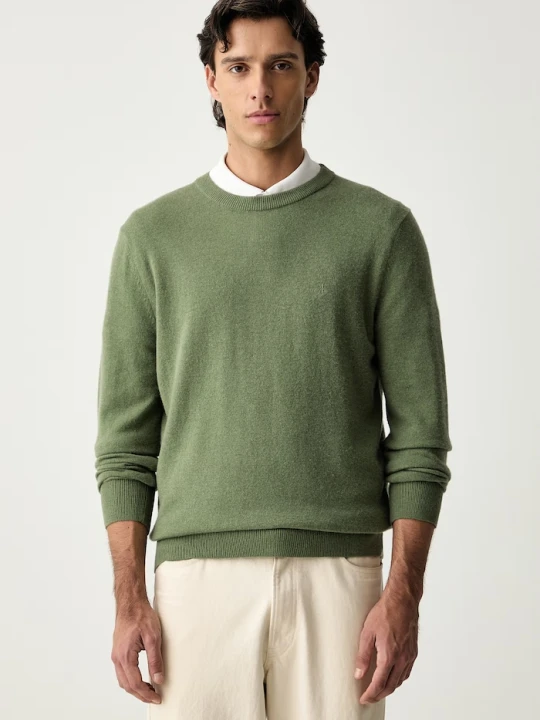Zdjęcie produktu Marc O'Polo sweter męski z dodatkiem wełny zielony