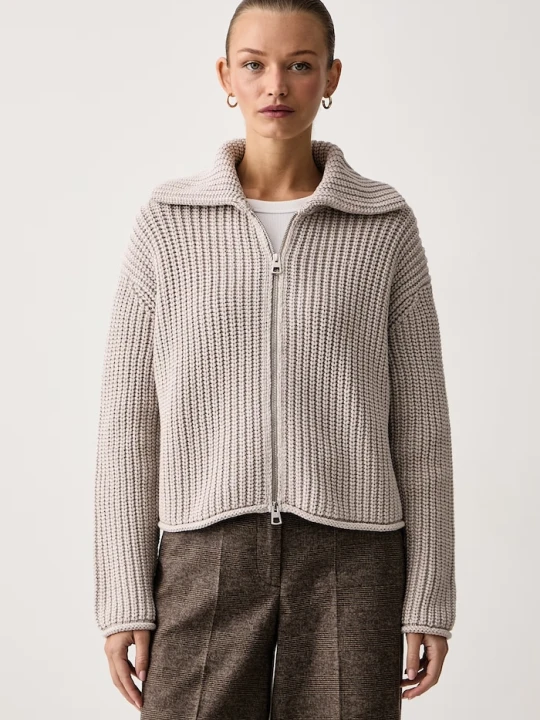 Zdjęcie produktu Marc O'Polo sweter rozpinany damski bawełniany beżowy