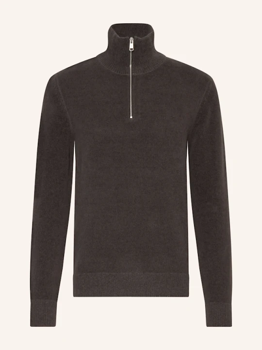 Zdjęcie produktu Marc O'polo Sweter Typu Troyer grau CIEMNOBRĄZOWY