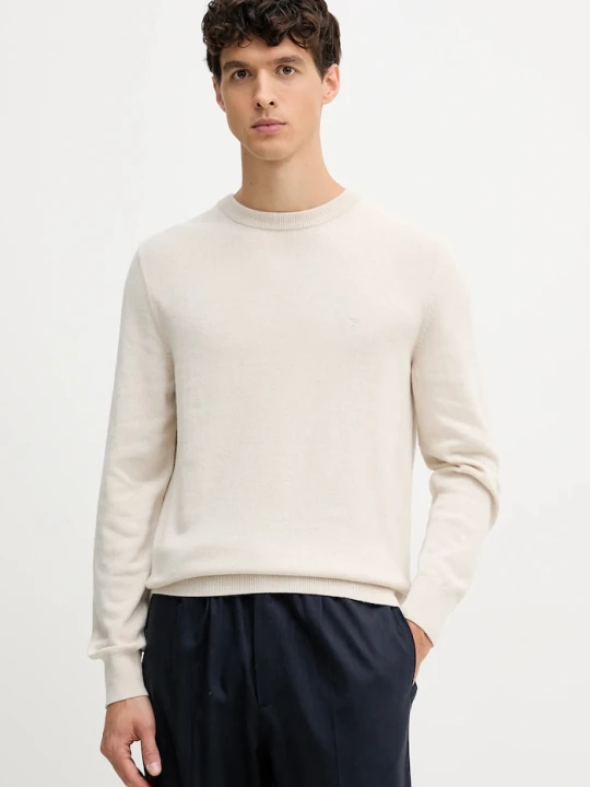 Zdjęcie produktu Marc O'Polo sweter męski z dodatkiem wełny beżowy