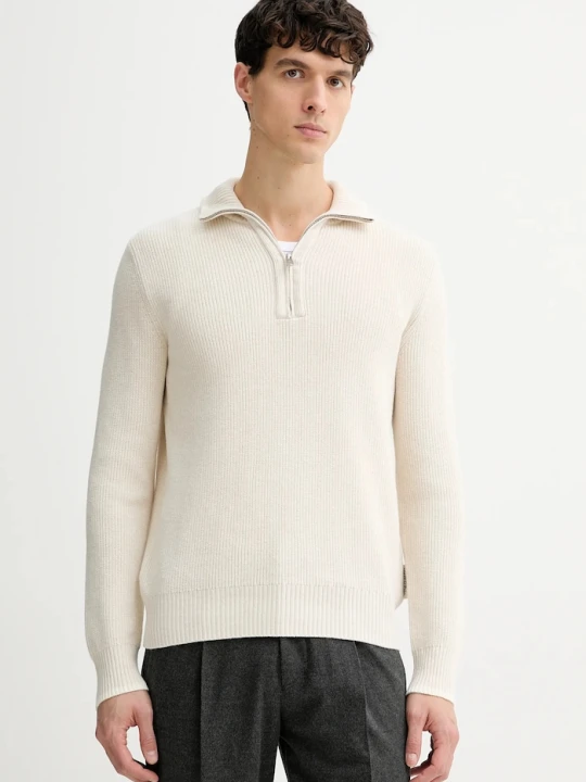 Zdjęcie produktu Marc O'Polo sweter z dodatkiem wełny beżowy