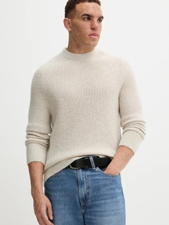 Zdjęcie produktu Marc O'Polo sweter z dodatkiem wełny beżowy