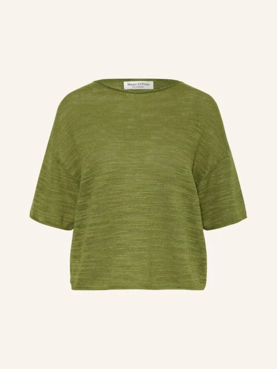 Zdjęcie produktu Marc O'polo Sweter Z Lnu Z Rękawami 3 / 4 gruen ZIELONY