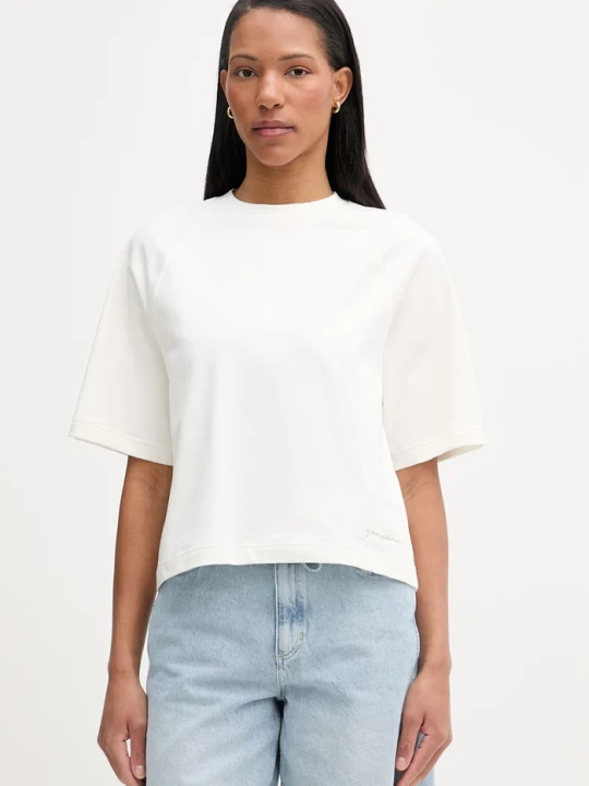 Zdjęcie produktu Marc O'Polo T-shirt basic damski bawełniany beżowy