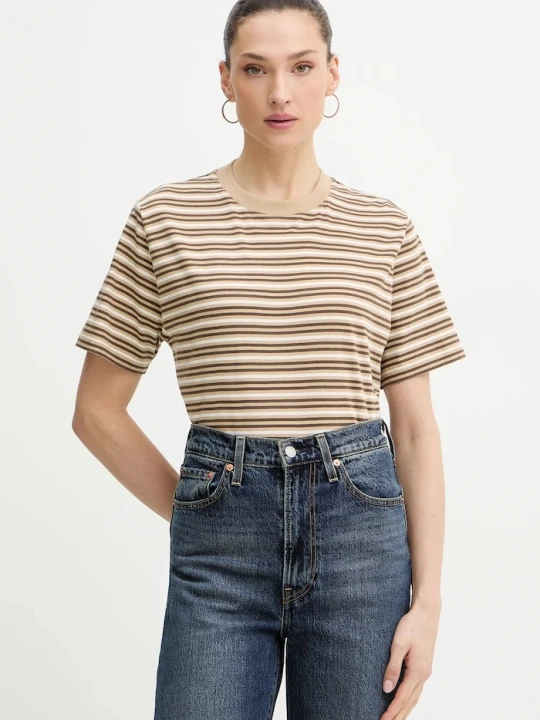 Zdjęcie produktu Marc O'Polo T-shirt damski bawełniany beżowy