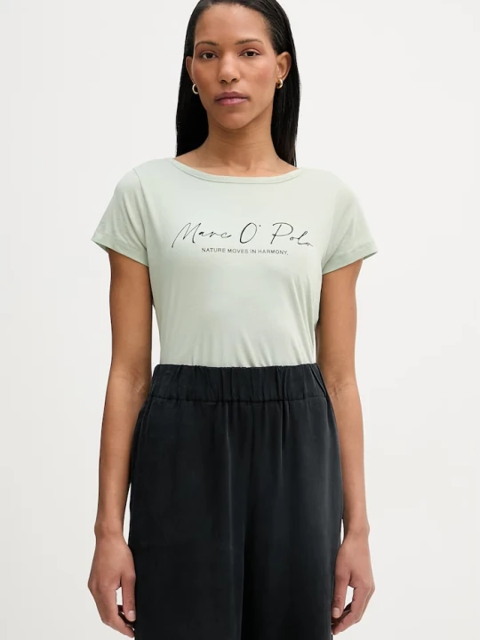 Zdjęcie produktu Marc O'Polo T-shirt damski bawełniany zielony