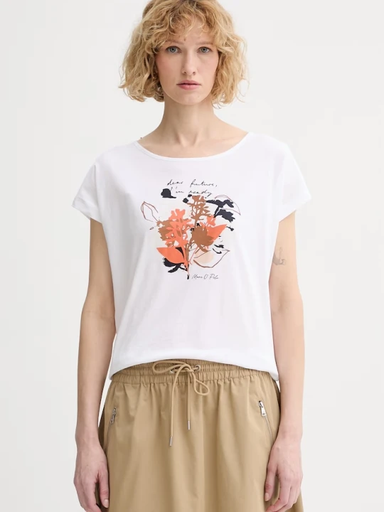 Zdjęcie produktu Marc O'Polo T-shirt damski bawełniany biały