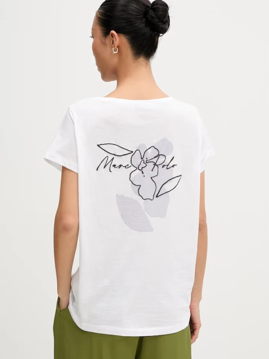 Zdjęcie produktu Marc O'Polo T-shirt damski bawełniany biały