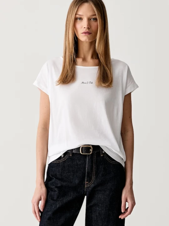 Zdjęcie produktu Marc O'Polo T-shirt damski bawełniany biały