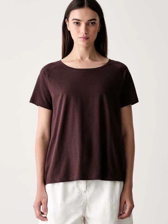 Zdjęcie produktu Marc O'Polo T-shirt damski bawełniany bordowy