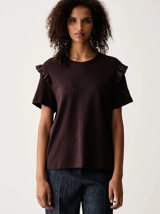 Zdjęcie produktu Marc O'Polo T-shirt damski bawełniany bordowy