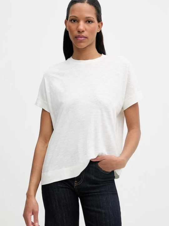 Zdjęcie produktu Marc O'Polo T-shirt damski z bawełną beżowy