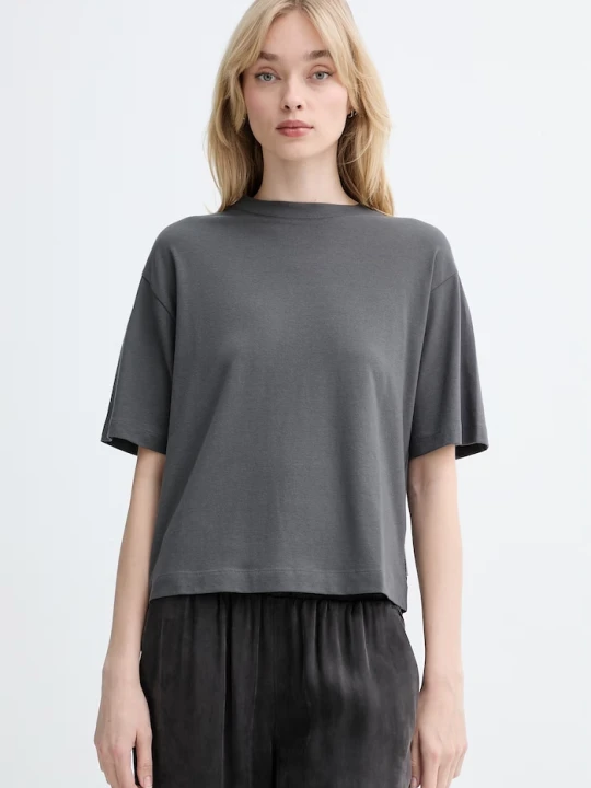 Zdjęcie produktu Marc O'Polo T-shirt damski z bawełną szary