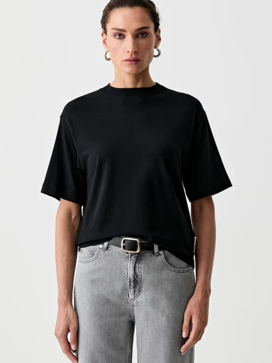 Zdjęcie produktu Marc O'Polo T-shirt damski z bawełną czarny