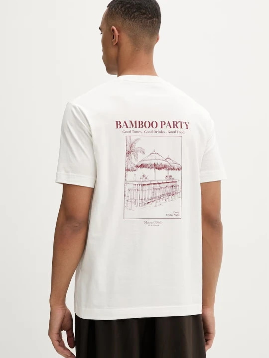 Zdjęcie produktu Marc O'Polo T-shirt męski bawełniany beżowy