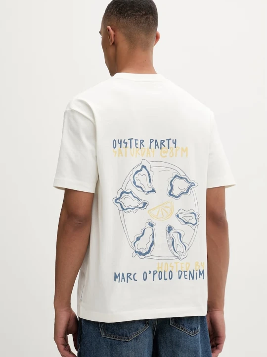 Zdjęcie produktu Marc O'Polo T-shirt męski bawełniany beżowy