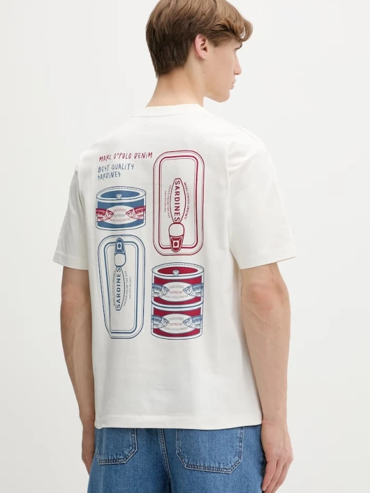 Zdjęcie produktu Marc O'Polo T-shirt męski bawełniany beżowy