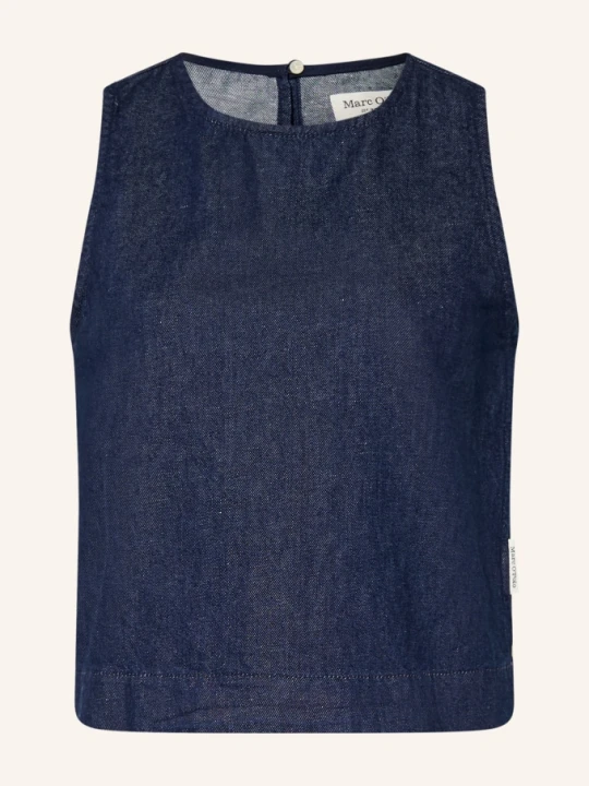 Zdjęcie produktu Marc O'polo Top Jeansowy Z Lnem blau GRANATOWY