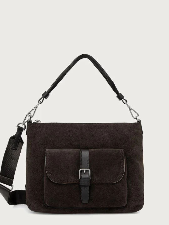 Zdjęcie produktu Marc O'Polo torebka crossbody damska zamszowa brązowy