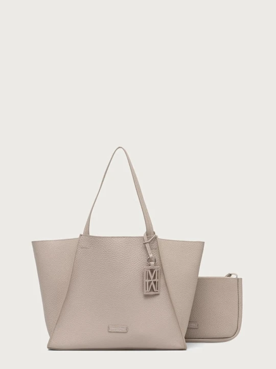 Zdjęcie produktu Marc O'Polo torebka shopper damska skórzana beżowy