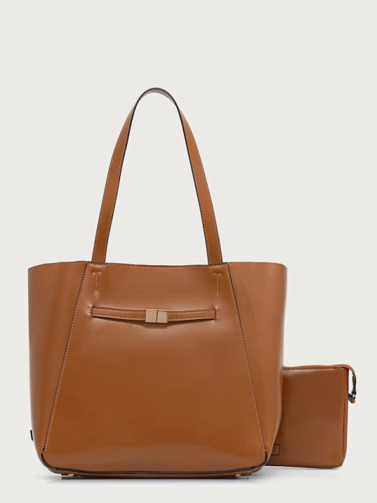 Zdjęcie produktu Marc O'Polo torebka tote damska skórzana brązowy