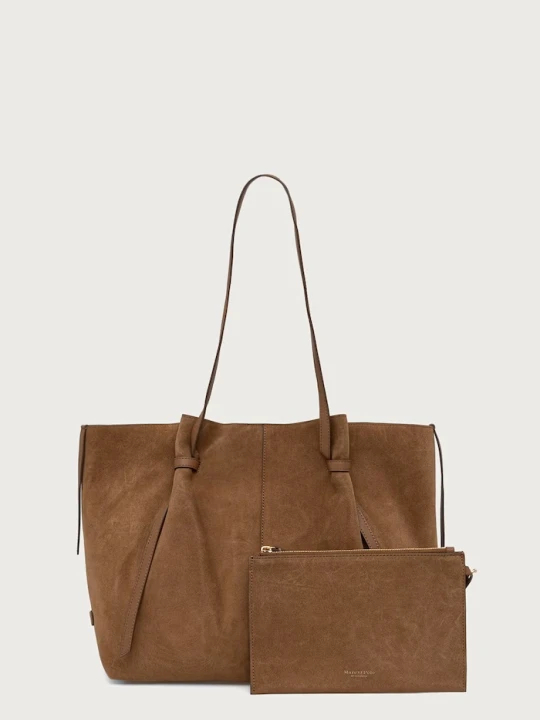 Zdjęcie produktu Marc O'Polo torebka tote damska zamszowa brązowy