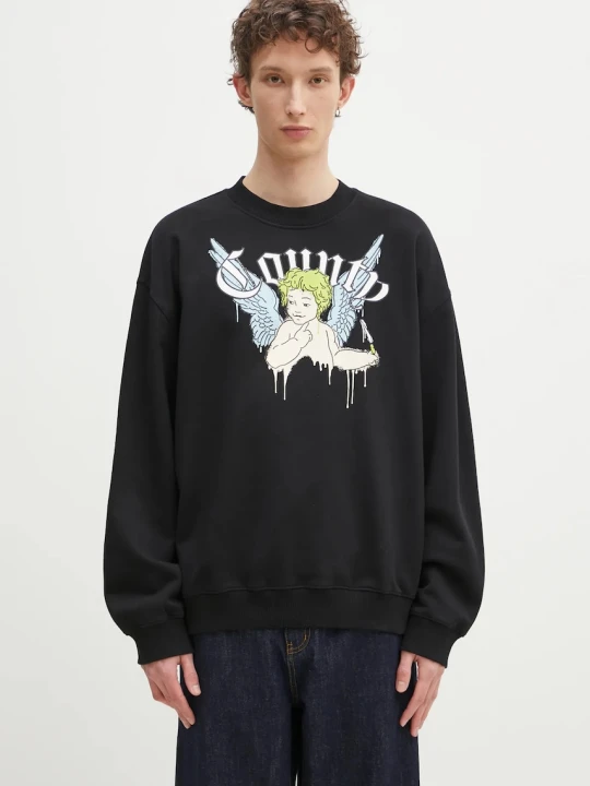 Zdjęcie produktu Marcelo Burlon bluza bawełniana County Angel Boxy Crewneck Black Multico
