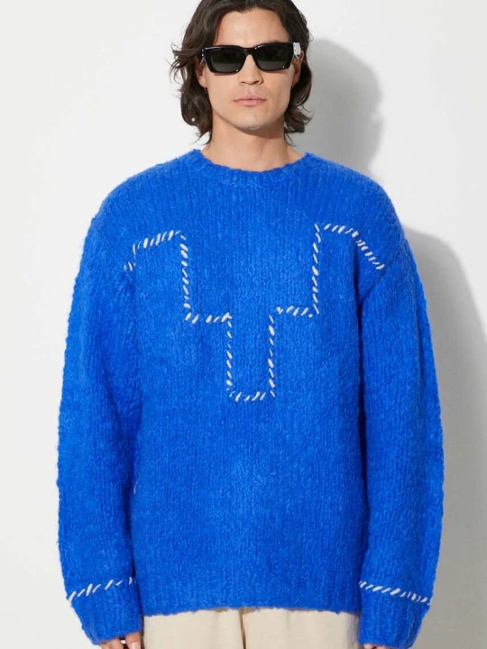 Zdjęcie produktu Marcelo Burlon sweter z domieszką wełny Cross Block Knit Comfort Crew