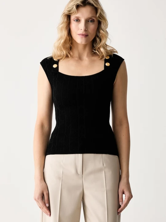 Zdjęcie produktu Marciano by Guess bluzka damska z wiskozą YAMNA czarny