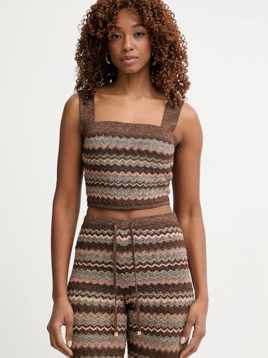 Zdjęcie produktu Marciano by Guess crop top damski SUKI brązowy